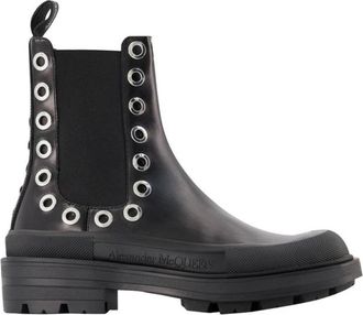 Alexander McQueen Oversized Tread Chelsea Boots - Heren - Chelseaboots - Zwart - 40 EU - Leer - Schoenen
