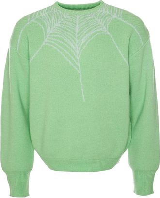 Stockholm Surfboard Club Rondgebreide trui - Dames - Ronde hals truien - Groen - L - Truien & Vesten