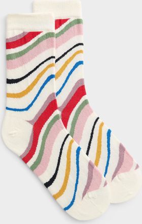 Paul Smith Womens Wavy-stripe socks