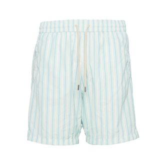 Jacob Cohen Beachwear, male, Blue, Size: XL Striped Drawstring Swim Shorts