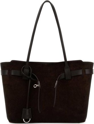 Balenciaga Dark Brown Suede Medium Bel Air Shopping Bag
