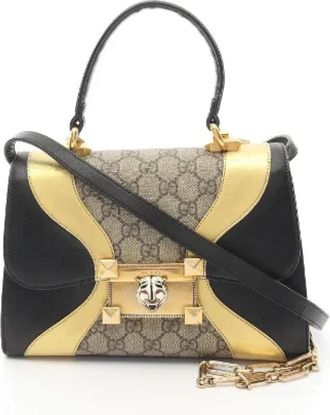 Gucci Pre-owned Leather gucci-bags - Dames - Vintage Handtas - Veelkleurig - ONE Size - Leer - Vintage