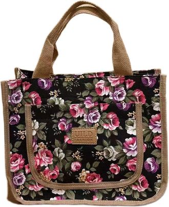 Generic Canvas Tote Bag for Daily Commuting and Campus Use - sturdy Fabric with Zippered Compartment and Interior Dividers (Black,11.02&times;3.94&times;7.87in)