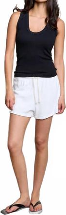 perfectwhitetee Layla French Terry Shorts In White