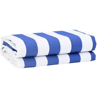 vidaXL Tela De Recambio Para Toldo Azul, Blanco 10 X 1.6 M Hierro Vidaxl