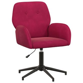 vidaXL Silla De Escritorio Giratoria 54 X 55 X 90 Cm Rojo Vino Vidaxl