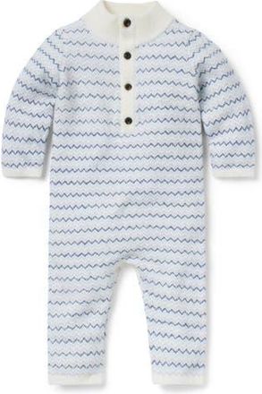 Janie and Jack Baby Striped Knit One-Piece in Blue at Nordstrom, Size 18-24M