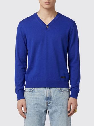 Versace Cotton and Silk V-Neck Sweater