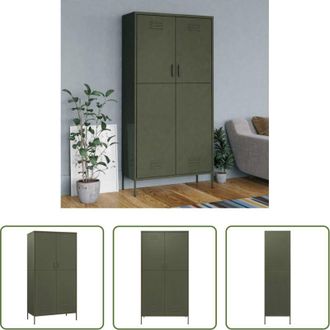 vidaXL vidaXL Armadio verde oliva - Armadio Verde Oliva 90x50x180 cm in Acciaio