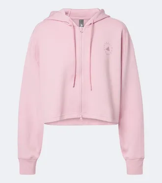 adidas by Stella McCartney Logo cotton-blend jersey hoodie