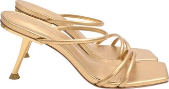 Cult Gaia Lydia Sandals in Gold Leather