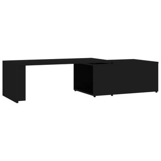 vidaXL Mesa De Centro Madera Contrachapada Negro 150x50x35 Cm Vidaxl