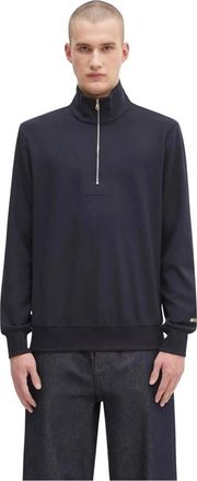 Paul Smith Half-zip Sweatshirt - Heren - Sweatshirts - Blauw - L - Katoen - Hoodies & sweatvesten
