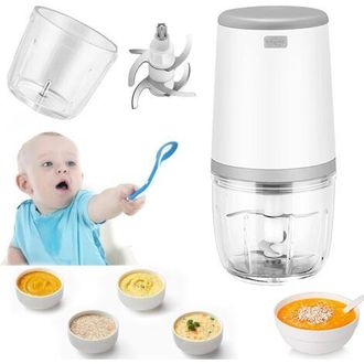 Gabrielle Mini Licuadoras Para Beb&eacute;s, Mini Procesador De Alimentos, Licuadora Para Beb&eacute;s De 600 Ml, Mini Picadora El&eacute;ctrica, Mini Procesador De Alimentos Con Ca