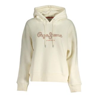 Pepe Jeans London Dames, Sweatshirts & Hoodies, Wit, Maat: XS Katoen