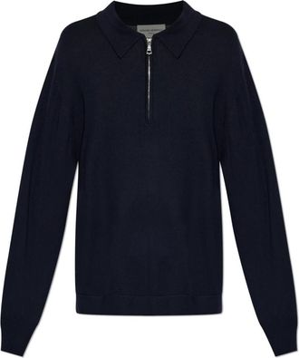 Officine G&eacute;n&eacute;rale Bene Cardigan - Heren - V-hals truien - Blauw - XL - Wol - Truien & Vesten