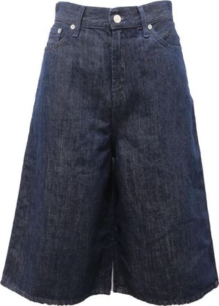 Roy Rogers Blauwe Katoen/Linnen Bermuda Reissue Model - Dames - Denim shorts - Blauw - W26 - Katoen - Korte Broeken