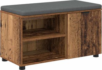 vidaXL Vidaxl Almacenamiento En Banco - Banco De Entrada Con Coj&iacute;n Madera Vieja 80 X 38 X 46 Cm