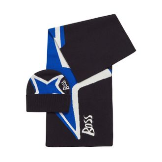 HUGO BOSS Destino Muts en Sjaal Set (Zwart)