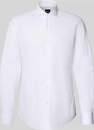 HUGO BOSS Slim Fit Freizeithemd aus reiner Baumwolle in Weiss, Gr&ouml;&szlig;e 38