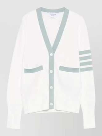 Thom Browne milano v neck cardigan long sleeve stripe