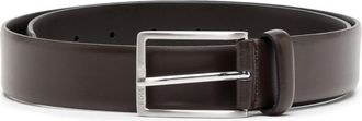 BOSS buckle-fastening leather belt - men - Calf Leather - 95 - Brown