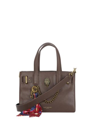 Kurt Geiger Brown Sloane Leather Structured Tote Bag