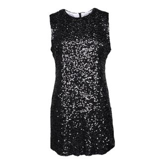 Meimeij Tubino Total Paillettes - Dames - Feestkleedjes - Zwart - S - Polyester - Kleedjes