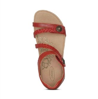 Aetrex Womens Jillian Sandal In Red