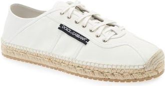 Dolce & Gabbana Formale Convertible Espadrille Sneaker in 89642 Bianco/bianco at Nordstrom, Size 40