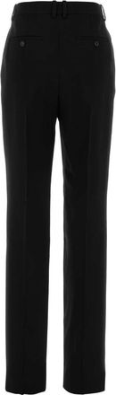 Saint Laurent Womens Wool Trousers Black
