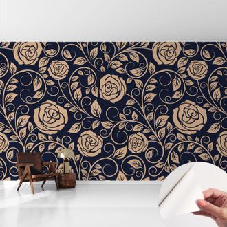 Tulup Fotomurale Adesivo - Murale Da Parete - Carta Da Parati Autoadesiva - Design Parete Moderno - Fiori Romantici 416x254 Cm