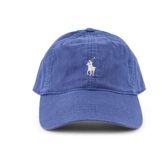 Polo Ralph Lauren Linnen Ball Cap - Heren - Petten - Blauw - ONE Size - Linnen - Accessoires