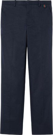 Gucci Double Cotton Twill Pants Web Dark Blue 790516-ZAQH5-4440