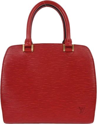 Louis Vuitton Pont Neuf Handbag Epi Leather Red Leather Handbag (Pre-Owned)