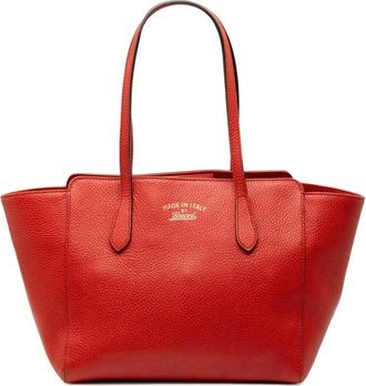 Gucci Pre-owned Tote Bags, female, Red, Size: ONE SIZE Pre-owned Leather Tote Bag