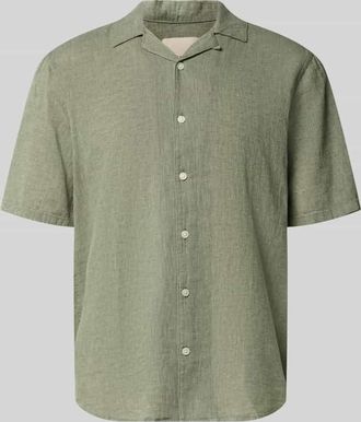 Only & Sons Slim Fit Freizeithemd aus Baumwoll-Leinen-Mix Modell CAIDEN in Hellgruen, Gr&ouml;&szlig;e XXL