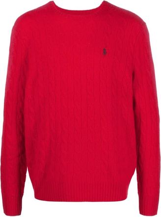 Ralph Lauren Sweaters Rood - Heren - Ronde hals truien - Rood - XL - Wol - Truien & Vesten