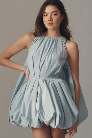 Mac Duggal Sleeveless Taffeta Bubble Mini Dress