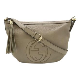 Gucci Pre-owned Cross Body Bags, female, Beige, Size: ONE SIZE Pre-owned Soho Leather Shoulder Bag