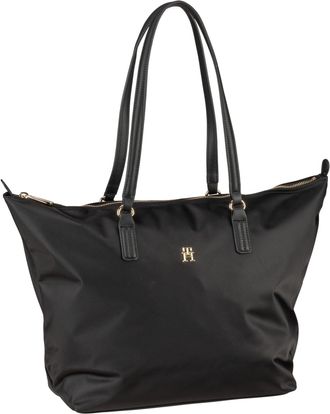 Tommy Hilfiger Womens Poppy Tote Bag with Zip, Black (Black), One Size