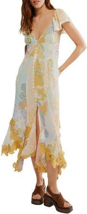 Free People Bali Aurora Flutter Sleeve Midi Dress in Soft Combo at Nordstrom Rack, Size Large