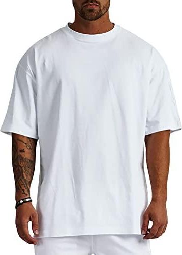T-shirt À Manches Courtes En Coton Pour Hommes, Haut Ample, Vêtements