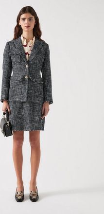 L.k. Bennett Womens Finch Jacket - Blue Cotton - Size 12 UK