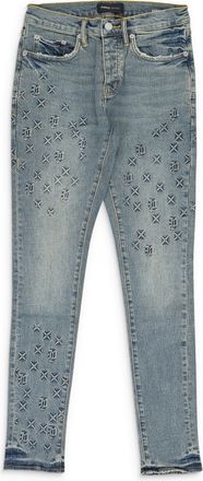 Purple Blue Embossed P001 Denim