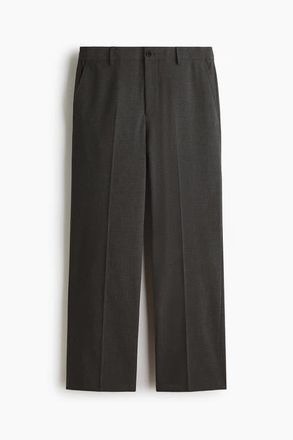 H&M Relaxed Fit Trousers in Dark Gray Melange at Nordstrom, Size Xx-Large