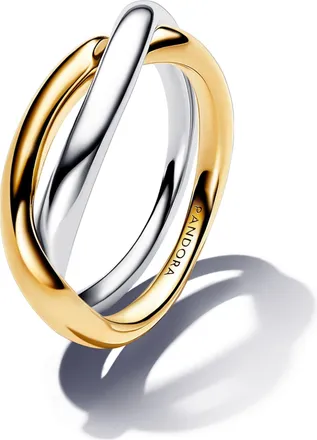Pandora Two-Tone Entwined Bands Ring, Size 48