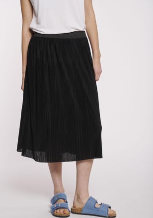 Hailys Plisseerock HAILYS MD P ST Lo44ra, Damen, Gr. XXL (44), schwarz, Web, Obermaterial: 65% Polyester, 35% Viskose, unifarben, wadenlang, R&ouml;cke Plisseeroc