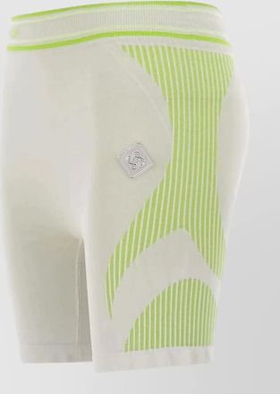 Casablanca seamless ribbed stretch shorts striped detail