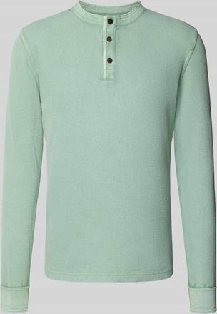 Superdry Longsleeeve mit Knopfleiste in Gruen, Gr&ouml;&szlig;e XXL